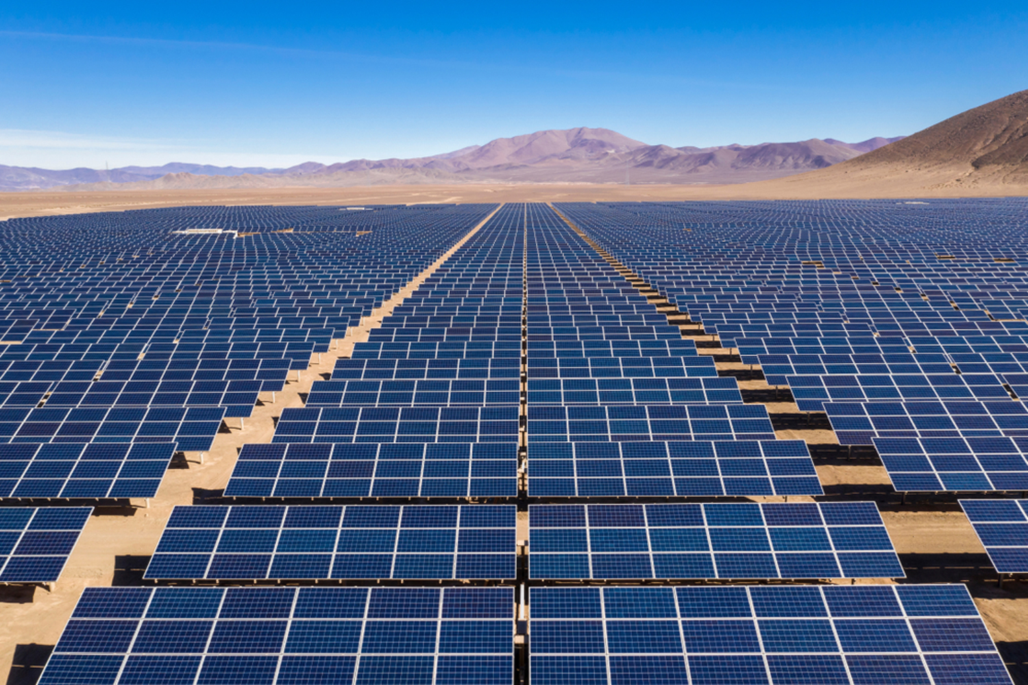Utility-scale solar plant